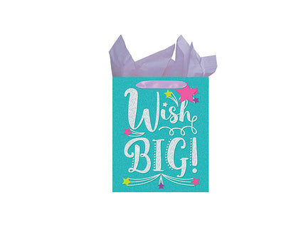 Tri-Glitter Large Adult Birthday Bag - Happy birthday To You, Party Time, Wish big, Make A Wish