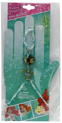 Disney Princess Ring Bracelet Charms: Jasmine, Ariel Girls Ring, Ages 3+ (1Pcs)