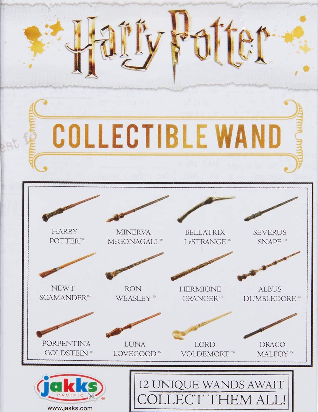 Harry Potter Collectible Wand 4 Inch Die Cast Wand with Stand Blind Boxes - Pack of 1