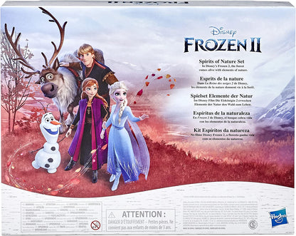 Disney's Frozen 2 Spirits of Nature Set Includes 5 Dolls - Elsa, Anna, Olaf, Bruni the Fire, Spirit doll