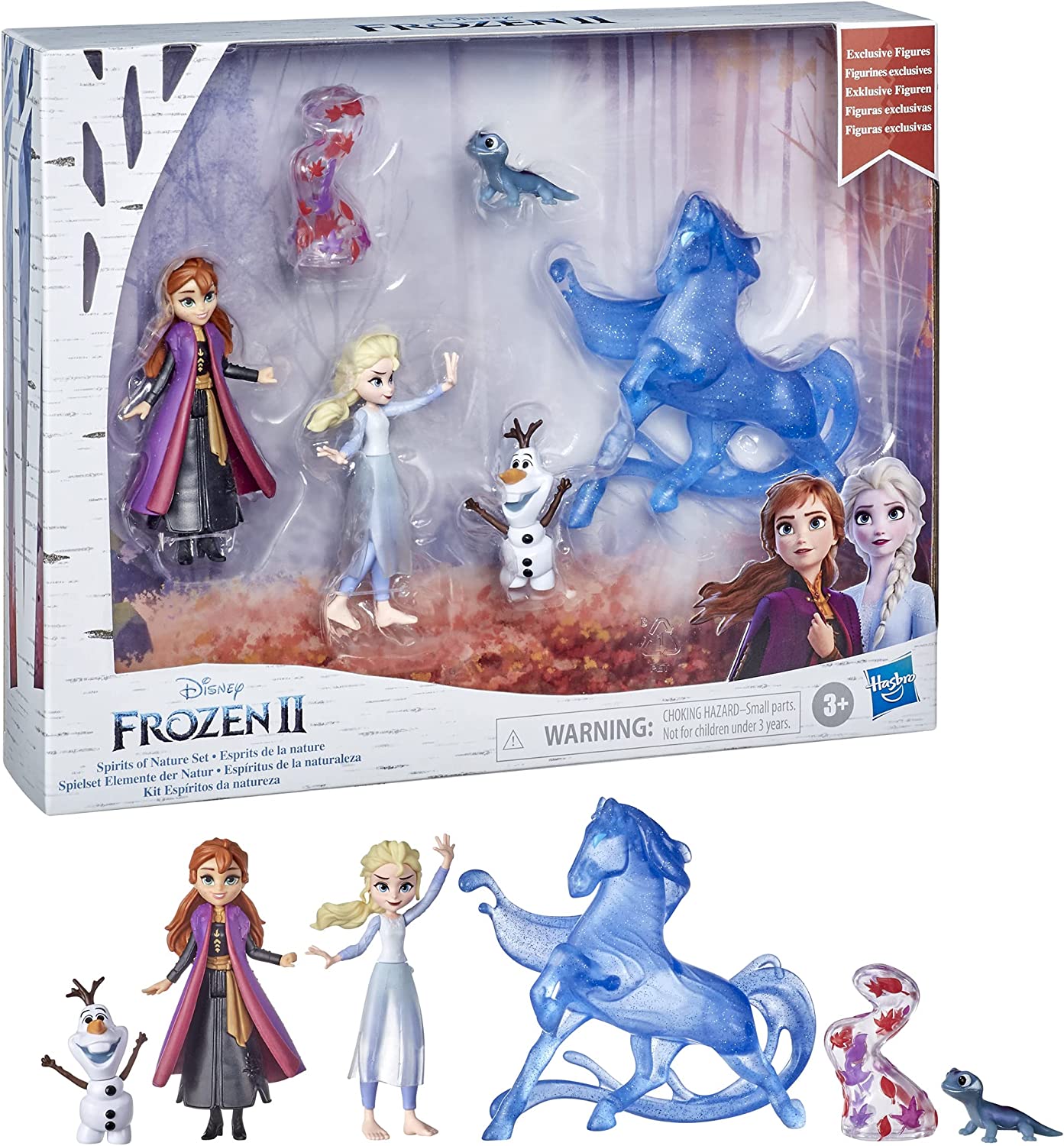 Disney's Frozen 2 Spirits of Nature Set Includes 5 Dolls - Elsa, Anna, Olaf, Bruni the Fire, Spirit doll