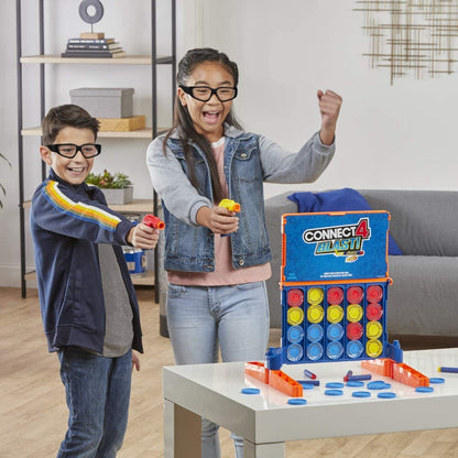 Hasbro Gaming- Connect 4 Blast - Fun Family Nerf Launcher and Nerf Foam Darts Game