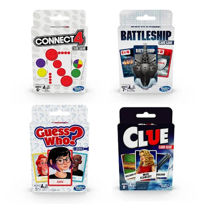 Hasbro Gaming Card Game for Kids & Family: Guess Who, Clue, Battleship, Connect 4 - Pick your favorite game