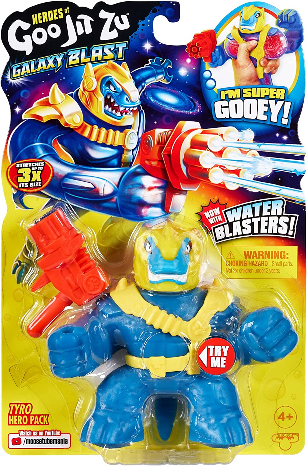 Heroes of Goo Jit Zu Galaxy Blast Hero Pack - Super Gooey Tyro with an All New Water Blaster