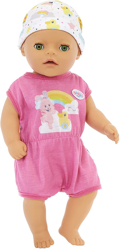 Baby Born 14” Interactive Lil Girl Baby Doll - Green Eyes. Easy for Small Hands, 6+ Ways to Nurture, Includes Bottle, Potty and More