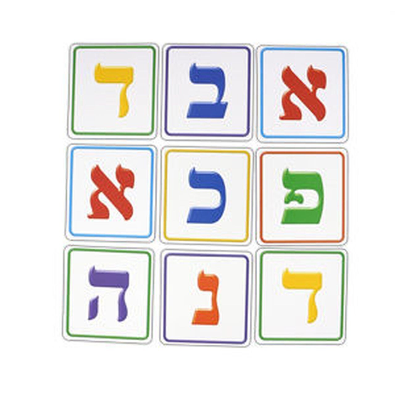 Aleph Bet Hebrew Memory Match Cards Game - 64 Extra-Thick Durable Cards