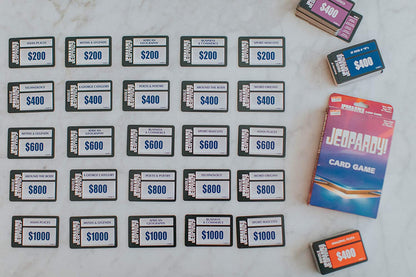 Jeopardy Card Game - Travel Sized Quiz Competition - Fast Paced Party Game