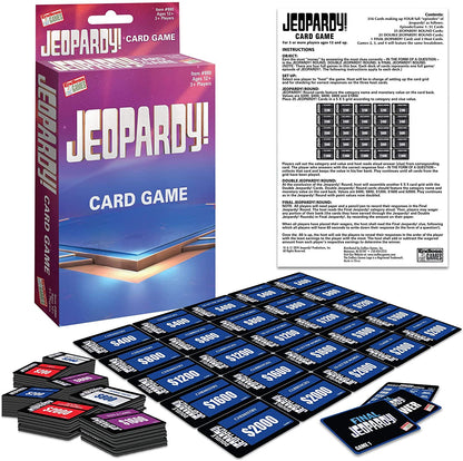 Jeopardy Card Game - Travel Sized Quiz Competition - Fast Paced Party Game