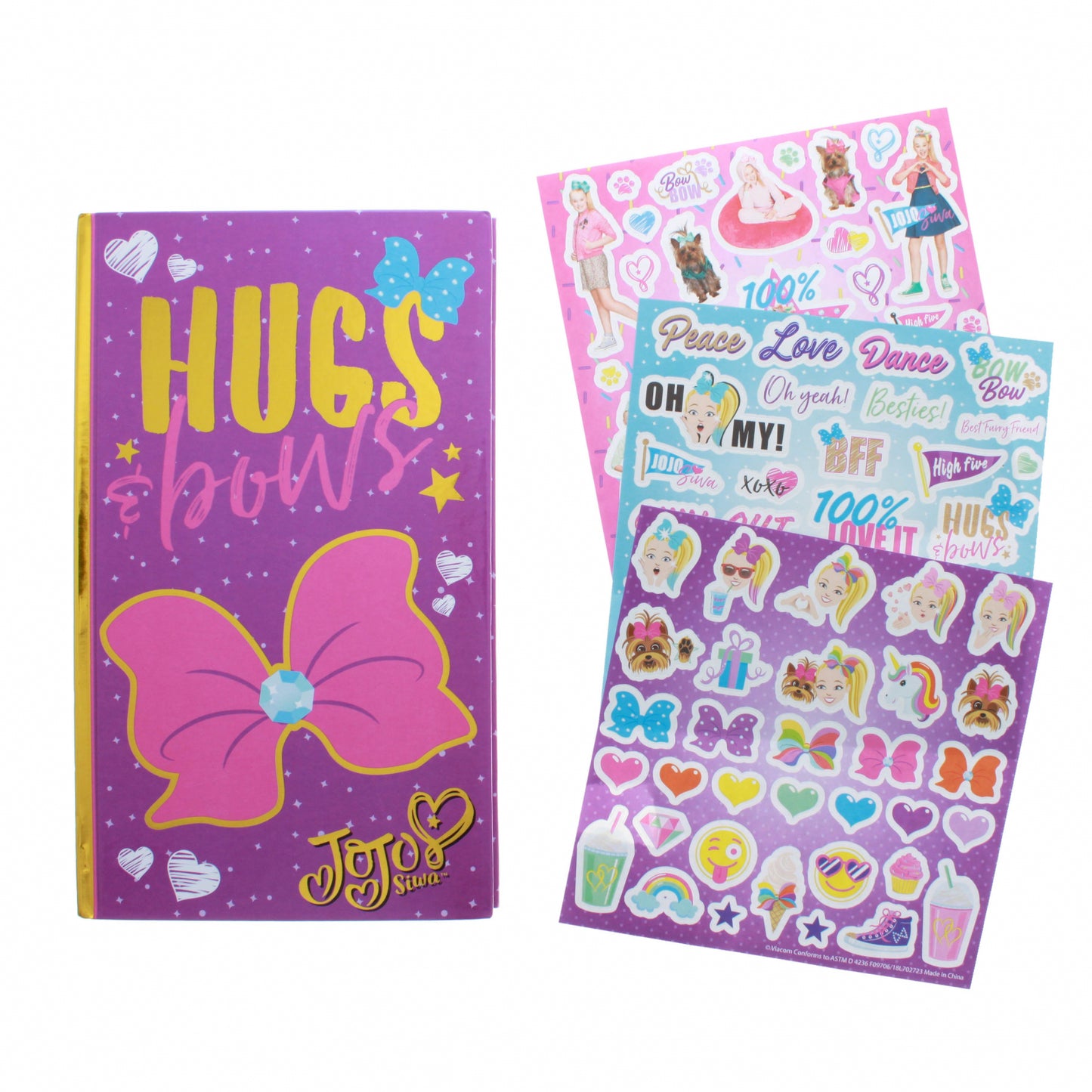 Jojo Siwa Notebook Journal Set - Included Diary, Pen, Stickers, Coloring Activity Book, 200 Pages