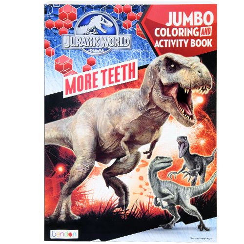 Jurassic World Dinosaurs 80 pages Coloring Book - Great for Jurassic World party supplies and party favors