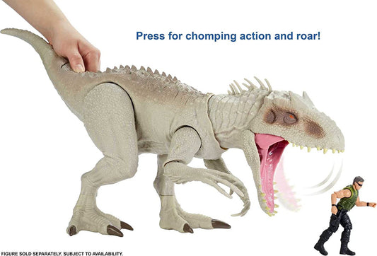 Jurassic World Indominus Rex with Chomping Mouth, Slashing Arms, Lights & Realistic Sounds, Swallows Human Action Figures