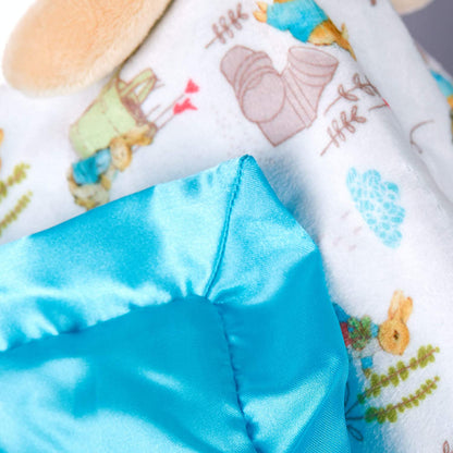 KIDS PREFERRED Beatrix Potter Peter Rabbit Plush Stuffed Animal Snuggler Blanket - Blue