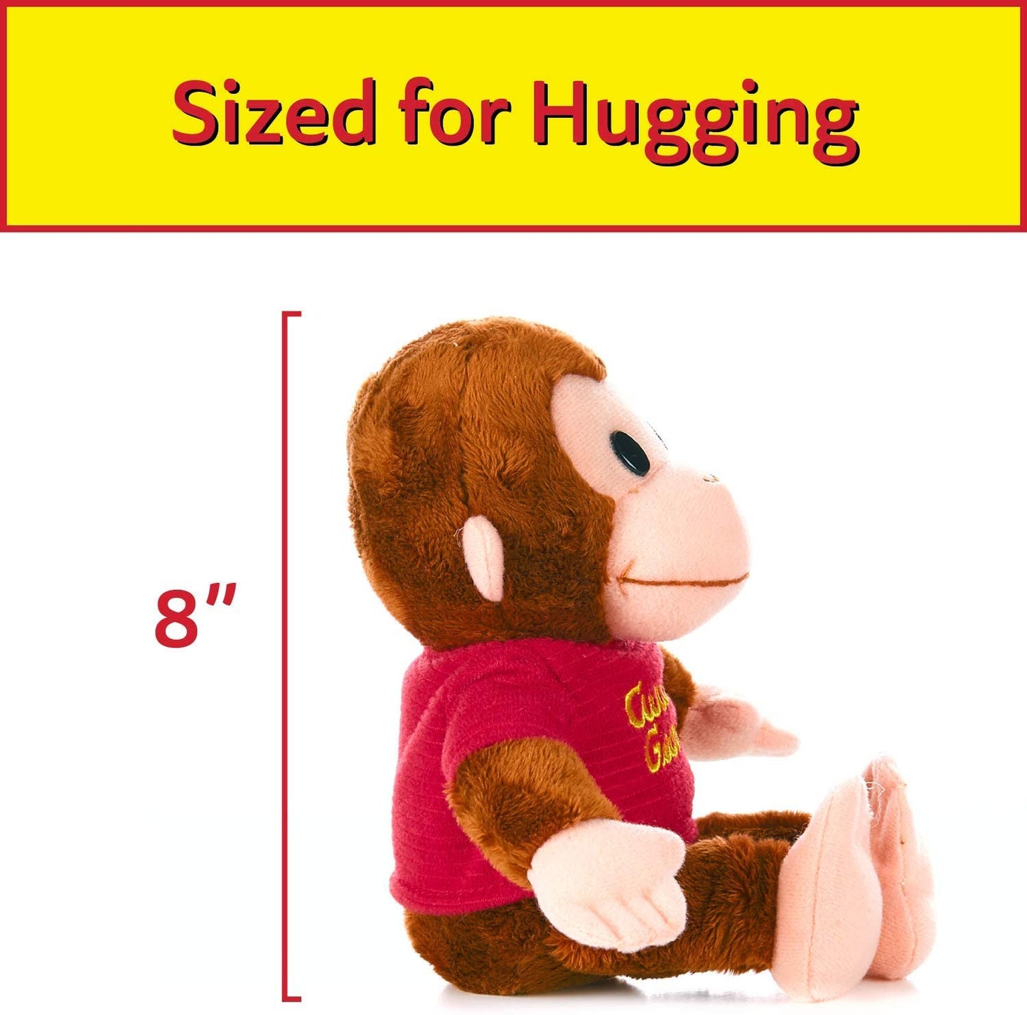 Medium Curious George Monkey Plush - Classic George 8" Super Soft, Adorable, Charmingly Detailed Stuffed Animal