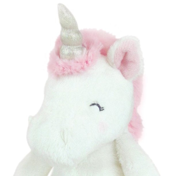 Carters Unicorn Plush White Pink Silver Horn - Baby Girl Stuffed Animal Lovey Toy