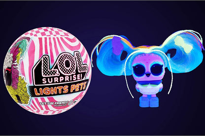 L.O.L. Surprise! Lights Pets with Real Hair & 9 Surprises including Black Light Surprises