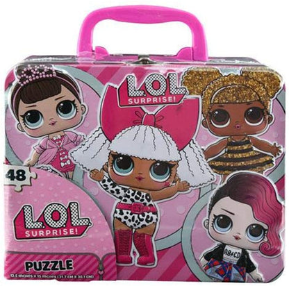 L.O.L Surprise! LOL 48 Piece Characters Puzzle Tin Box Lunch Tin (Happy Tin)