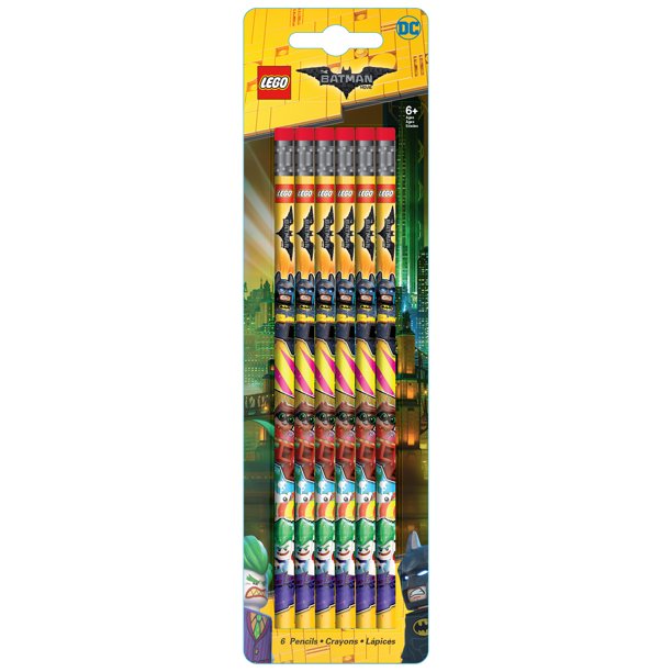 LEGO Batman or LEGO Ninjago 6pk Graphite Pencil - Pick your favorite character