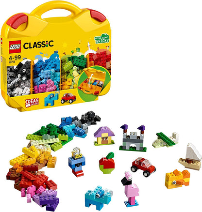 LEGO Classic Creative Suitcase 10713, Includes Storage Case with Fun Colorful Building Bricks, Preschool Learning Toy for 4 Plus Year Old Kids, Boys and Girls