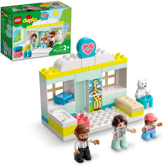 LEGO DUPLO Rescue Doctor Visit 10968 Educational Building Toy; Medical Clinic Playset for Preschooler Kids Aged 2+ (34 Pieces)