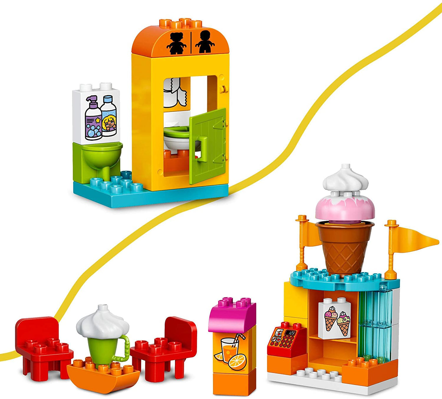 LEGO DUPLO Town Big Fair 10840 Role Play and Learning Building Blocks Set for Toddlers Including a Ferris Wheel, Carousel, and Amusement Park (106 pieces)