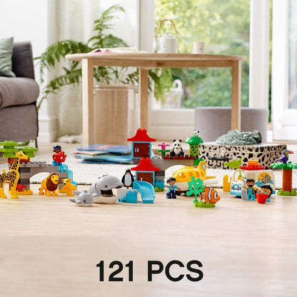 LEGO DUPLO Town World Animals 10907 Exclusive Building Bricks (121 Pieces) New 2021