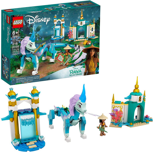 LEGO Disney Raya and Sisu Dragon 43184; A Unique Toy and Building Kit - Dragons and Adventuring with Strong Disney Characters, New 2021 (216 Pieces)