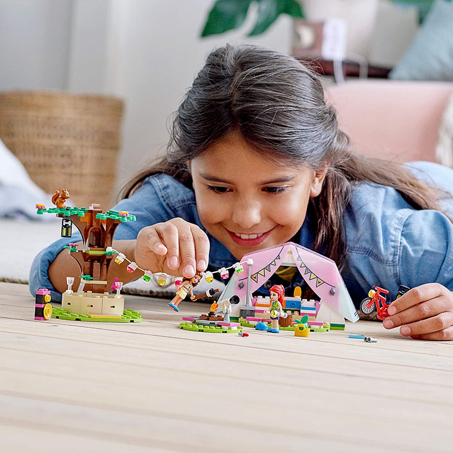 LEGO Friends Nature Glamping 41392 Building Kit; Includes LEGO Friends Mia, a Mini-Doll Tent and a Toy Bicycle, New 2020 (241 Pieces)