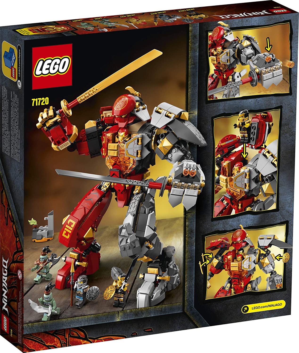 LEGO NINJAGO Fire Stone Mech 71720 Building Kit Featuring LEGO Ninja Mech, New 2020 (968 Pieces)