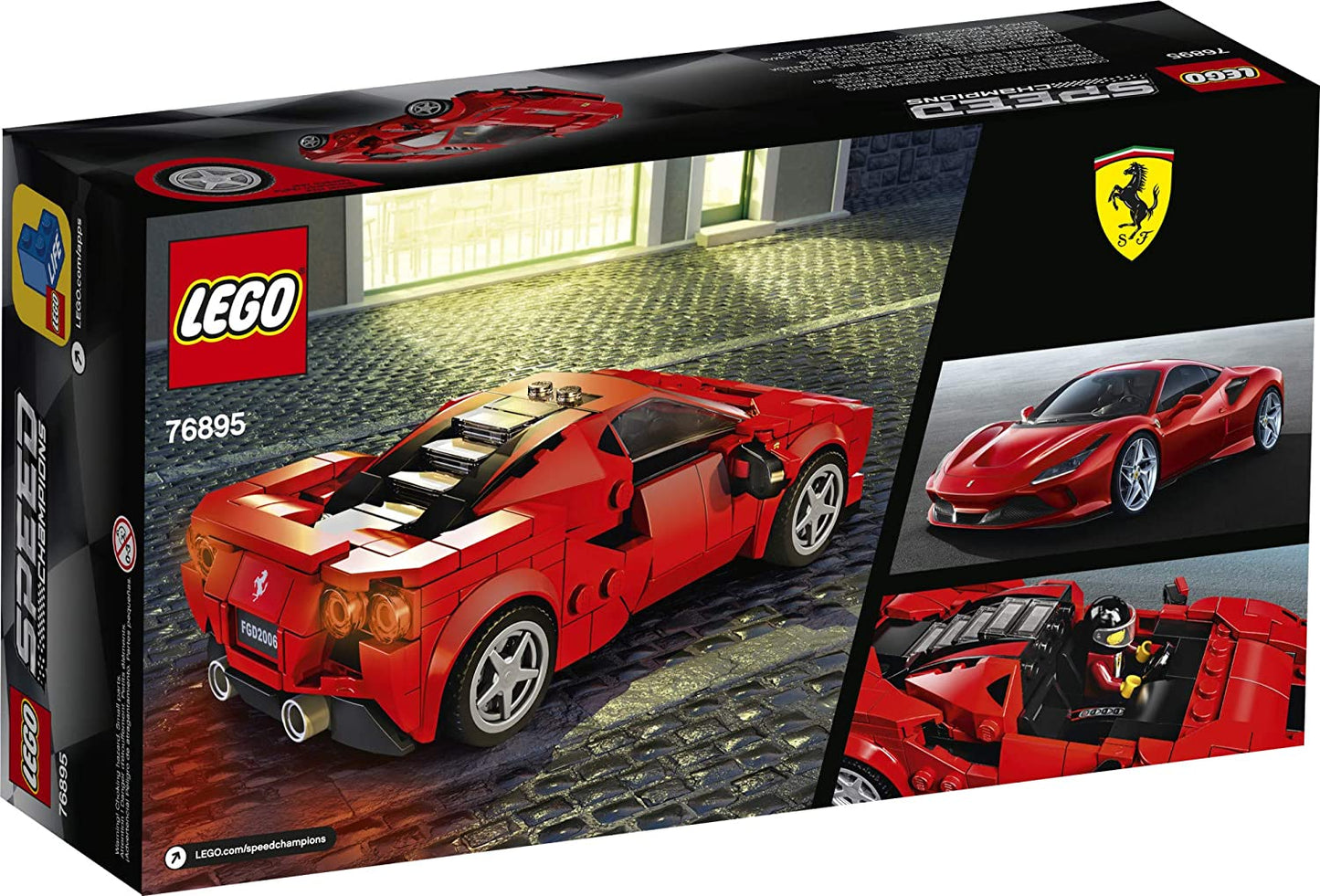 LEGO Speed Champions 76895 Ferrari F8 Tributo Toy Cars for Kids, Building Kit Featuring Minifigure, New 2020 (275 Pieces)