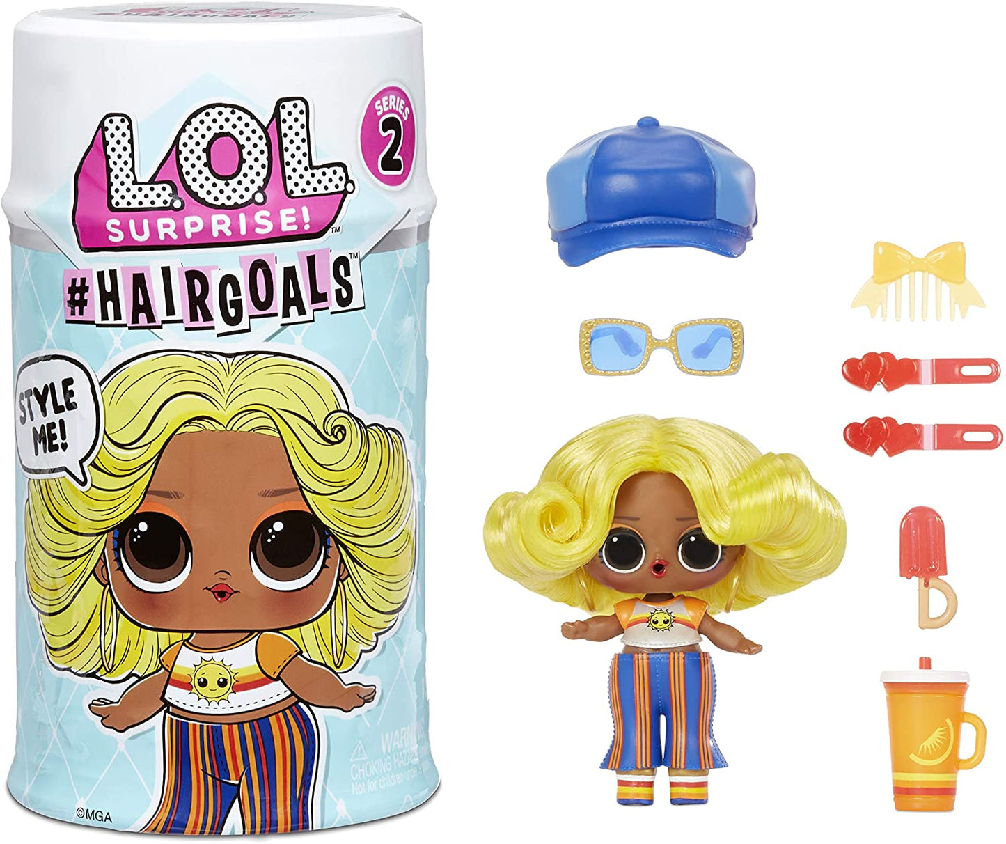 LOL Surprise Hairgoals Series 2 Doll with Real Hair and 15 Surprises, Accessories, Surprise Dolls