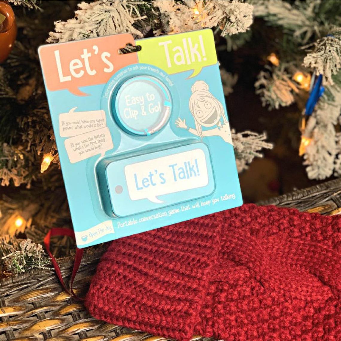 Let's Talk Kids Conversation Cards Key Chain | Conversation Starters for Kids | Kids Conversation Cards | Conversation Card Game
