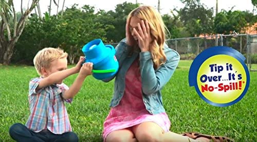 Little Kids Fubbles No-Spill Big Bubble Bucket in Blue for Multi-Child Play, Made in the USA