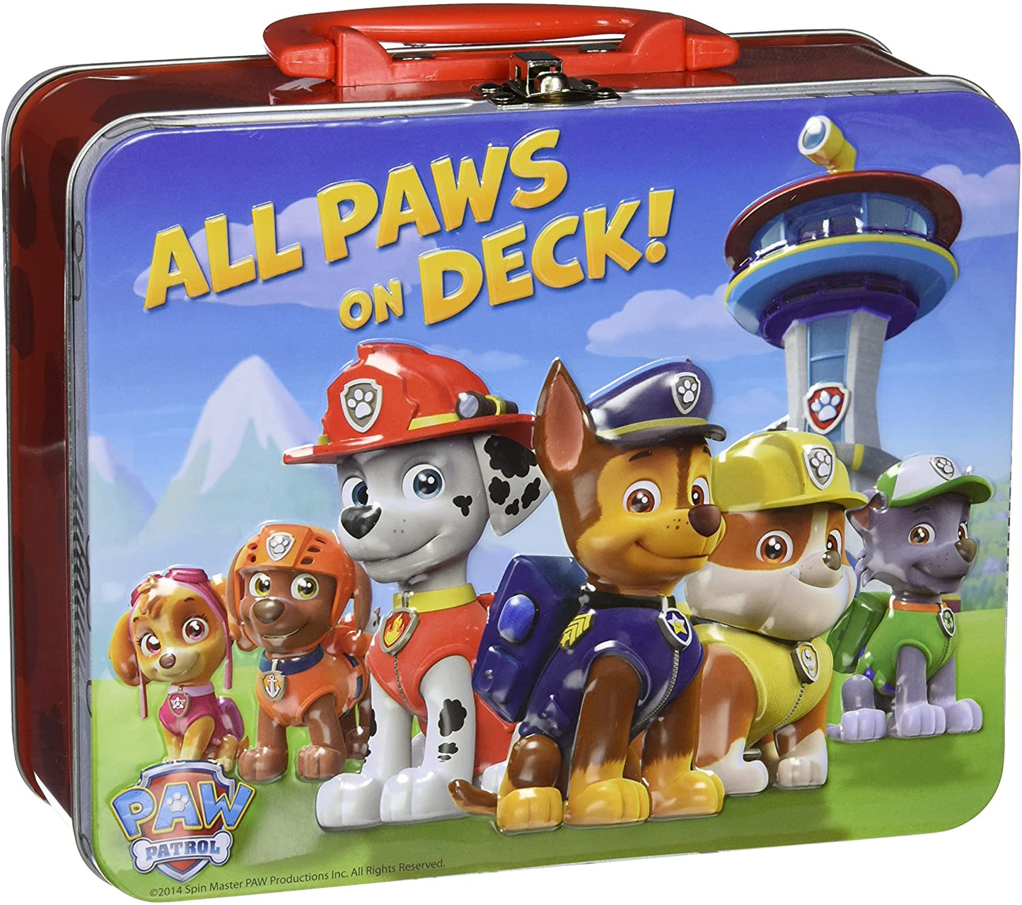 Paw Patrol on Deck Carry Lunch Tin Box, Feature Large Puzzle 24 pieces