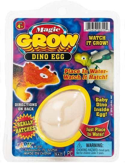 Magic Grow Dino Egg - Baby Dinosaur Inside - Really Hatches! For Boys and Girls Kids Party Favor Toy, 1 Assorted Egg