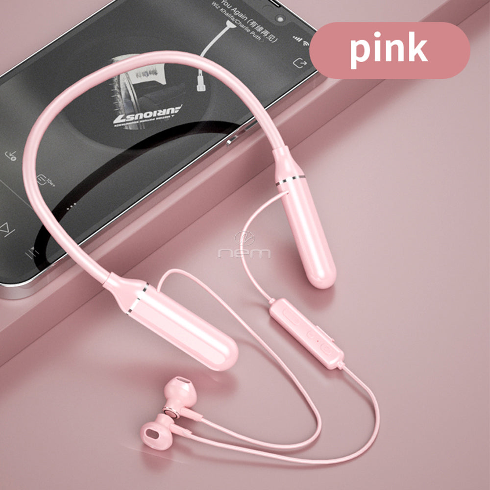 Magnetic Bluetooth Neckband Sport Headphones (White or Pink)