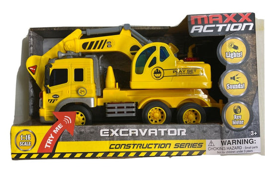 Sunny Days Entertainment Realistic Action Trucks Excavator