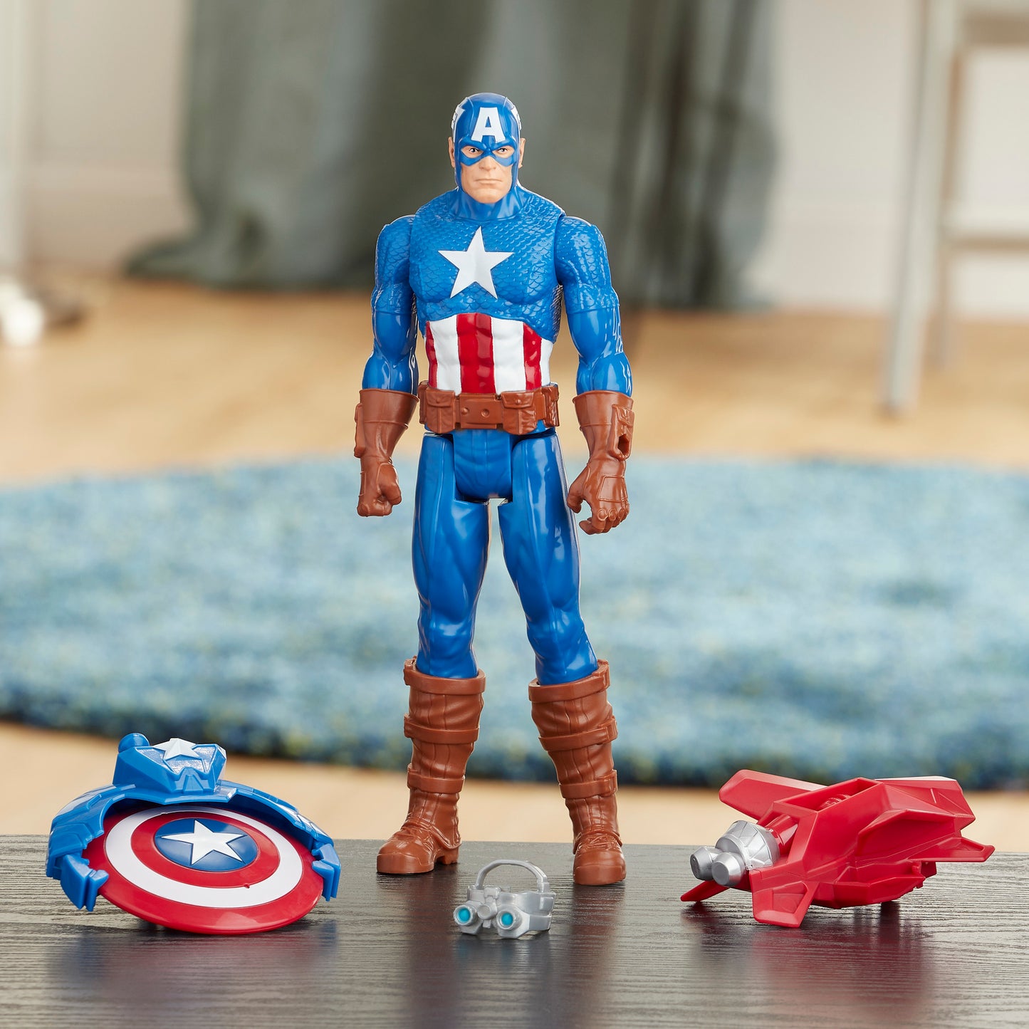 Marvel Avengers Titan Hero Series Blast Gear Captain America Action Figure Playset