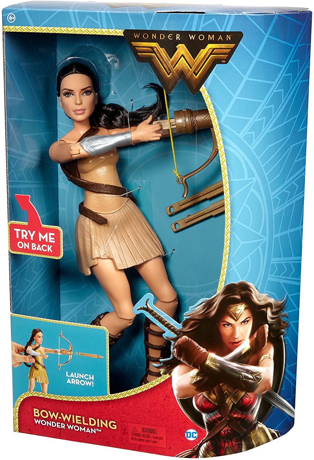 Mattel DC Wonder Woman Bow-Wielding - Deluxe Fashion Action Figure Playset - Feature Bow-Wielding Arrows, Shoes and More,12" Doll