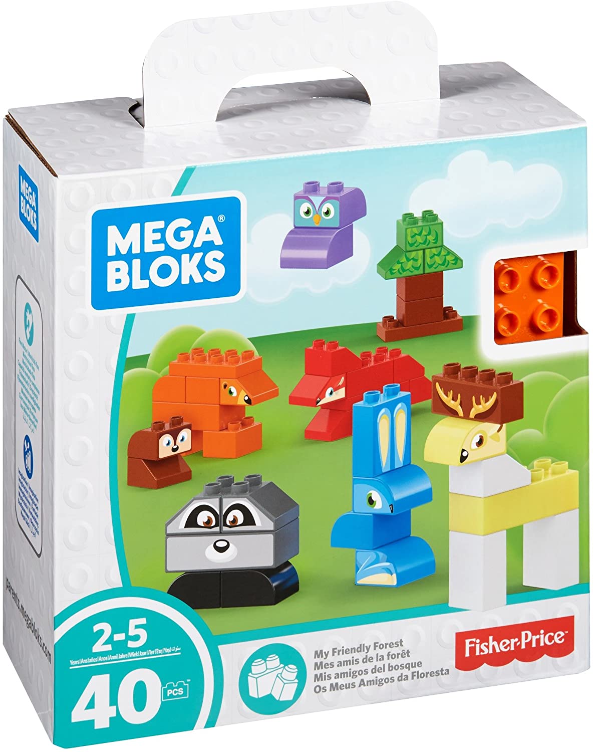 Fisher Price Mattel Mega Bloks My Friendly Forest 40-piece Playset