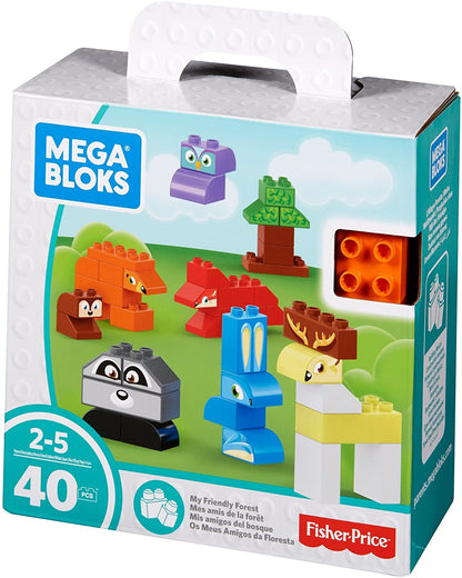 Fisher Price Mattel Mega Bloks My Friendly Forest 40-piece Playset