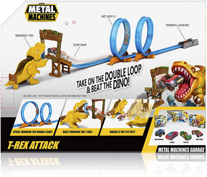 Metal Machines T-Rex Attack Building Trackset with Mini Racing Car