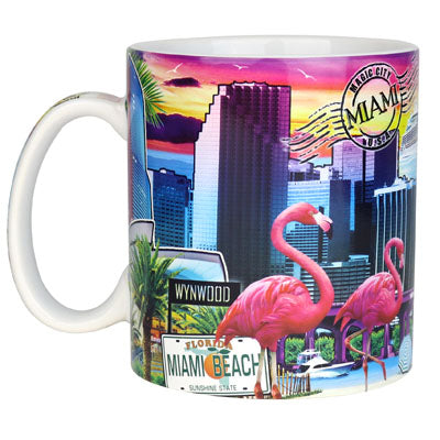 Miami Florida Skyline Coffee/Tea Mug - Large 18 oz Full Wrap Mug