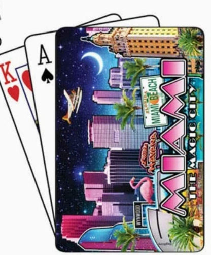 Miami Florida Skyline Souvenir Collectible Playing Cards -Great Gift For Florida Fans