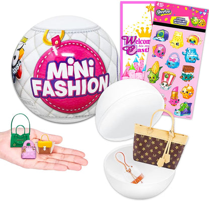 Mini Toys Zuru 5 Surprise Mini Brands Fashion Mystery Set - Surprise Mini Fashion Toys Mystery Bundle with Shopkins Stickers and More