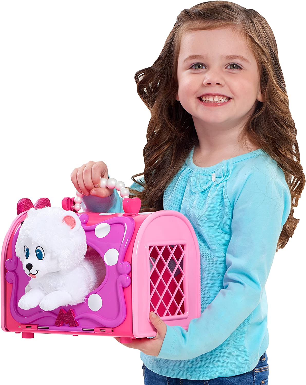 Just Play Minnie Mouse Happy Helpers Pet Carrier, Pink/White, 89521