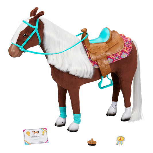 My Life As 18-inch Poseable Horse Doll Play Set for 18" Dolls, 9 Pieces Included, Random Colors Pick