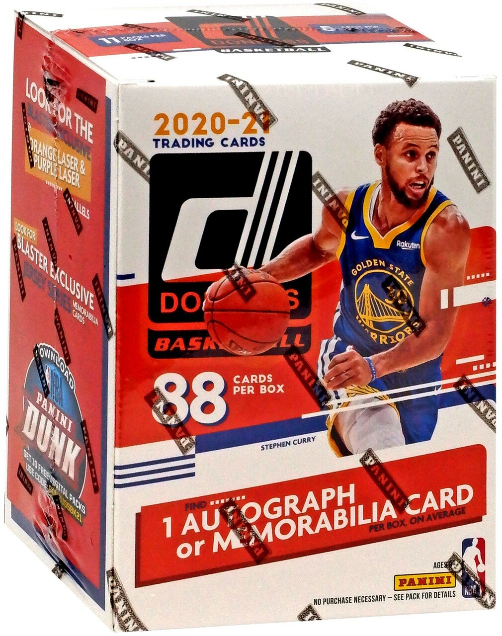 NBA Donruss 2020-21 Basketball Trading Card BLASTER Box [11 Packs, 1 Autograph OR Memorabilia Card]