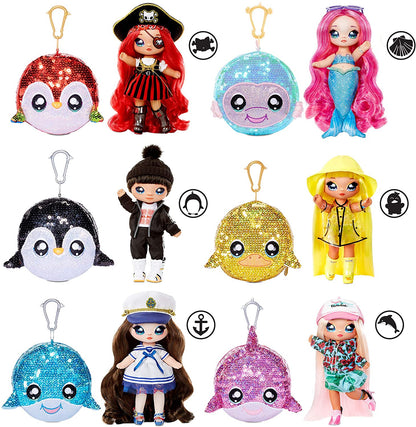 Na Na Na Surprise 2-in-1 Fashion Doll and Sparkly Sequined Purse Sparkle Series – Marina Jewels, 7.5" Mermaid Doll