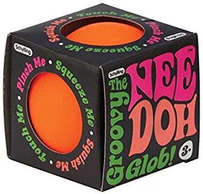 Schylling Nee Doh The Groovy Glob Stress Ball, 2.5 inches Fidget Squishy Toy - One Random Pick On Color