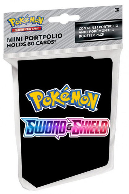Pokemon Trading Card Game Sword & Shield Mini Portfolio [Includes 1 Booster Pack, Holds 60 Cards] Random Pick